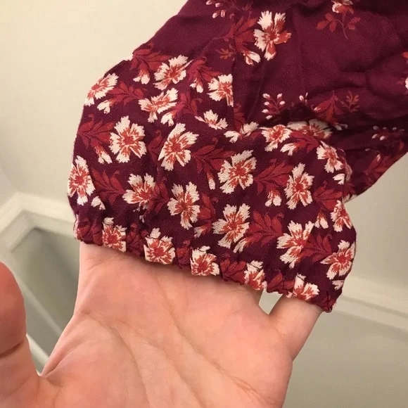 NWT Lucky Brand Boho Peasant Blouse small floral - Picture 6 of 10